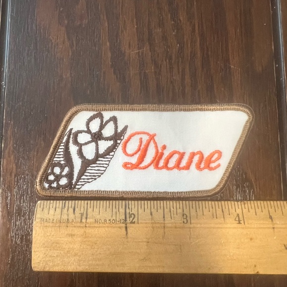 Vintage 1970’s Swiss Maid Quality Emblems Cursive Diane Patch - Picture 3 of 4